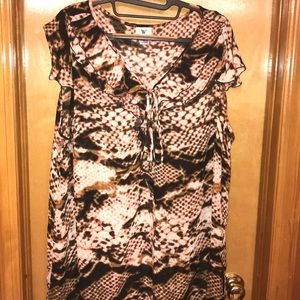 Snakeskin patterned blouse